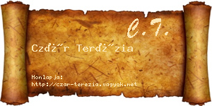 Czár Terézia névjegykártya