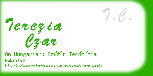 terezia czar business card